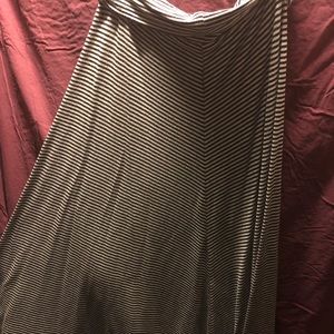 Black and Grey Maxi Skirt